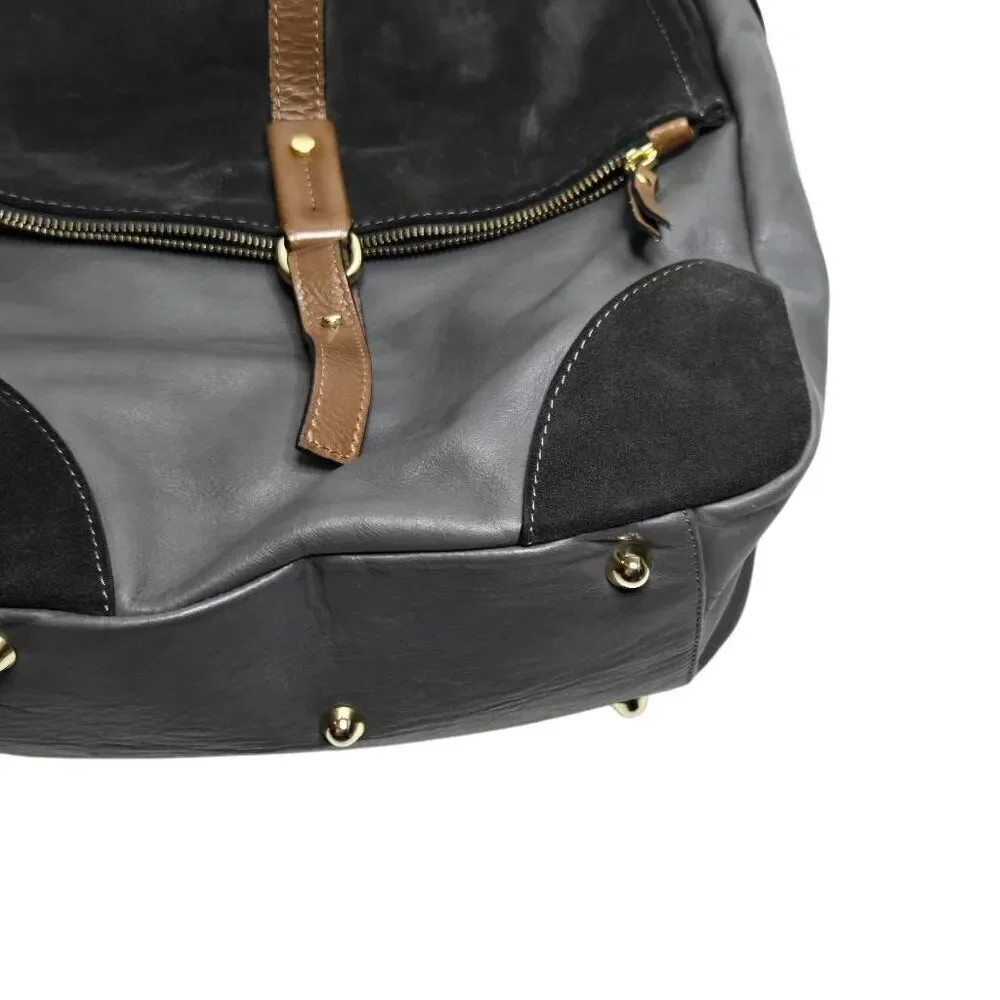 Diane B. Leather Suede Hobo Purse Bag